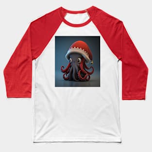 Octopus Santa Baseball T-Shirt